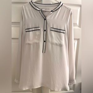 Loft long sleeve popover blouse. Size XL